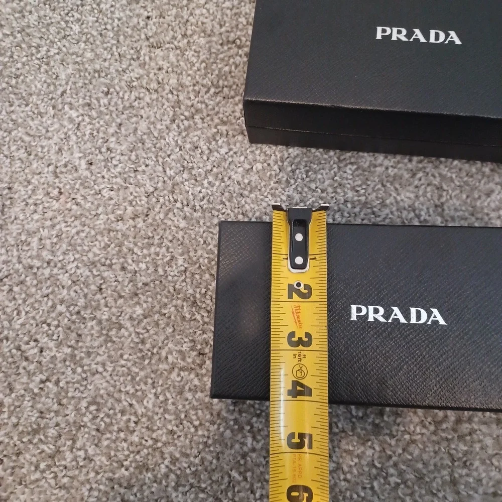 Prada‎ Glasses Gift Storage Box Only Black Saffiano Style Lot of 2